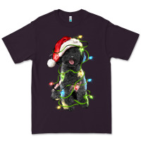 Plum christmas black poodles dog Premium Tee - LillyAllenDesigns