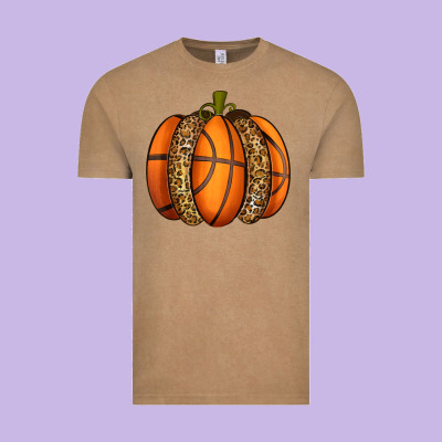 Basketball Pumpkin Vintage Tee Designed By Texasbilliewilder
