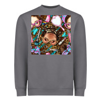Storm hairdresser messy bun hand mirror and scissors with leopard and tiger  Heavyweight Sweatshirt - BundleAndBundleShop