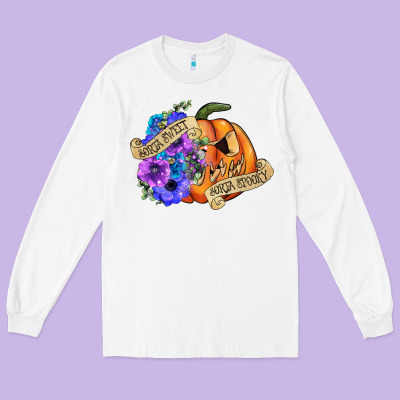 Sorta Sweet Sorta Spooky Long Sleeve Tee Designed By Cowgirlartshop