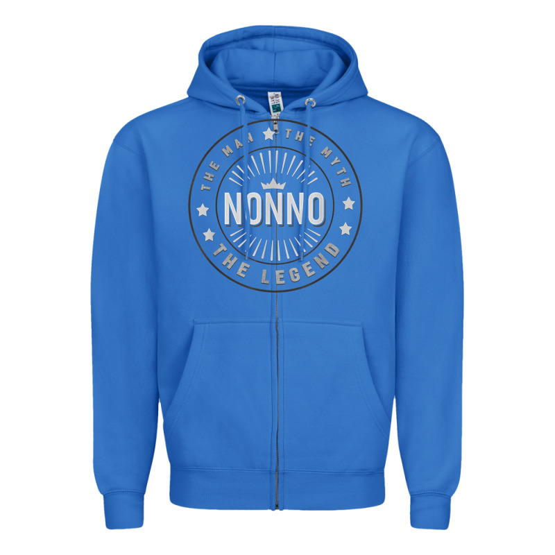 Graphic 365 Nonno The Legend Grandpa Men Funny Gift Zipper Hoodie by lanVoArt | Teevron