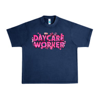 Navy Breast Cancer Daycare Worker Urban Heavy Tee - texasbilliewilder