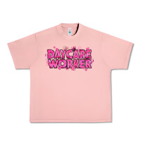 Salmon Breast Cancer Daycare Worker Urban Heavy Tee - texasbilliewilder