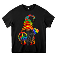 Black LGBTQ+ Pride Gnome With Candy Heavy Core Tee - BundleAndBundleShop
