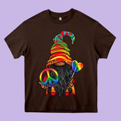 Lgbtq+ Pride Gnome With Candy Heavy Core Tee Designed By Bundleandbundleshop
