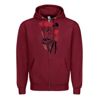 Burgundy the english beat Zipper Hoodie - lanVoArt