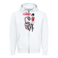 White the english beat Zipper Hoodie - lanVoArt