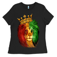 Black Juneteenth Lion King Ladies Tee - LillyAllenDesigns