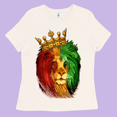 Juneteenth Lion King Ladies Tee Designed By Lillyallendesigns