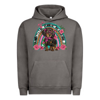 Pigment Tornado dachshund dog pink  floral rainbow Urban Hoodie - BarkalooDesign