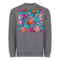 Storm breast cancer coffee cups with butterfly seamless pattern bbs Heavyweight Sweatshirt - BundleAndBundleShop