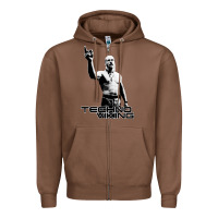 Chestnut techno viking Zipper Hoodie - lanVoArt