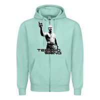 Seafoam techno viking Zipper Hoodie - lanVoArt