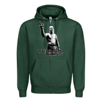 Sports Green techno viking Zipper Hoodie - lanVoArt