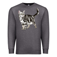 Charcoal Heather American Shorthair Cat Premium Sweatshirt - LillyAllenDesigns