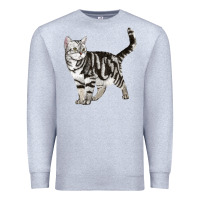 Heather Grey American Shorthair Cat Premium Sweatshirt - LillyAllenDesigns