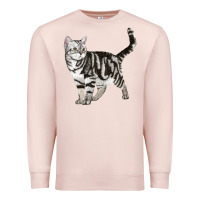 Pale Pink American Shorthair Cat Premium Sweatshirt - LillyAllenDesigns