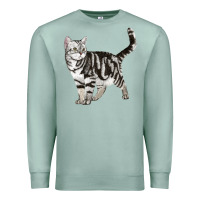 Seafoam American Shorthair Cat Premium Sweatshirt - LillyAllenDesigns