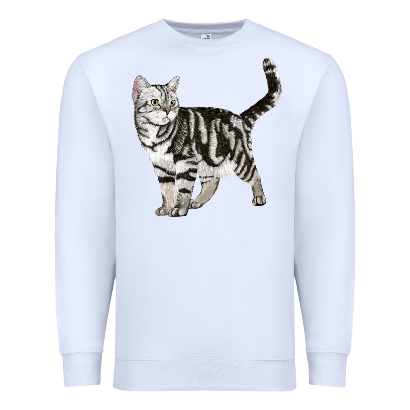 American Shorthair Cat Premium Sweatshirt by LillyAllenDesigns | Teevron