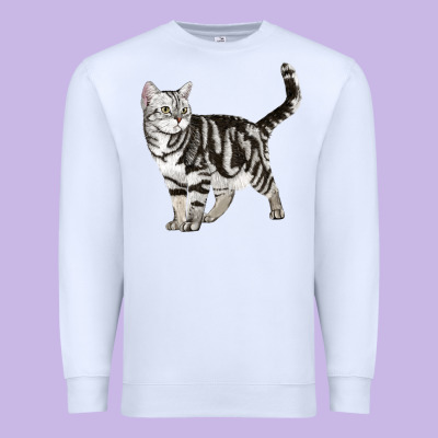 American Shorthair Cat Premium Sweatshirt Designed By Lillyallendesigns