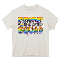 Cream Western LGBTQ+ Pride Squad Heavy Core Tee - BundleAndBundleShop