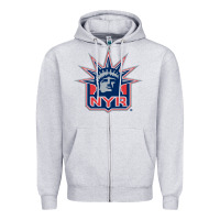 Heather Grey ranger ny Zipper Hoodie - lanVoArt
