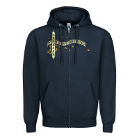 Navy genesis   wind & wuthering Zipper Hoodie - lanVoArt