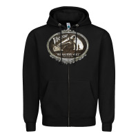 Black his master's voice Zipper Hoodie - lanVoArt
