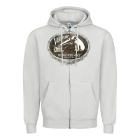Dove Grey his master's voice Zipper Hoodie - lanVoArt