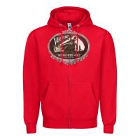 Red his master's voice Zipper Hoodie - lanVoArt
