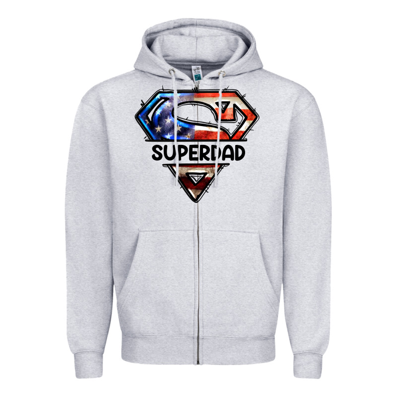 American Super Dad Zipper Hoodie by LillyAllenDesigns | Teevron