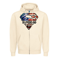 Sandshell American Super Dad Zipper Hoodie - LillyAllenDesigns