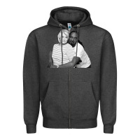 Charcoal Heather snoop and martha Zipper Hoodie - lanVoArt