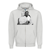 Dove Grey snoop and martha Zipper Hoodie - lanVoArt