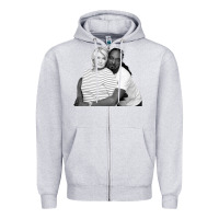 Heather Grey snoop and martha Zipper Hoodie - lanVoArt