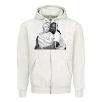 Oatmeal Heather snoop and martha Zipper Hoodie - lanVoArt