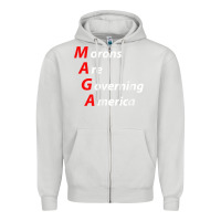 Dove Grey morons are governing america anti trump political t shirt Zipper Hoodie - lanVoArt
