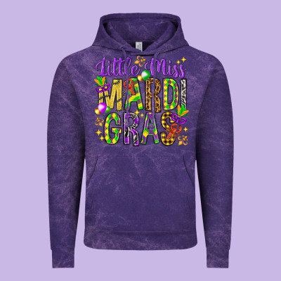 Little Miss Mardi Gras Hjf Vintage Hoodie Designed By Howdyjamesfarm