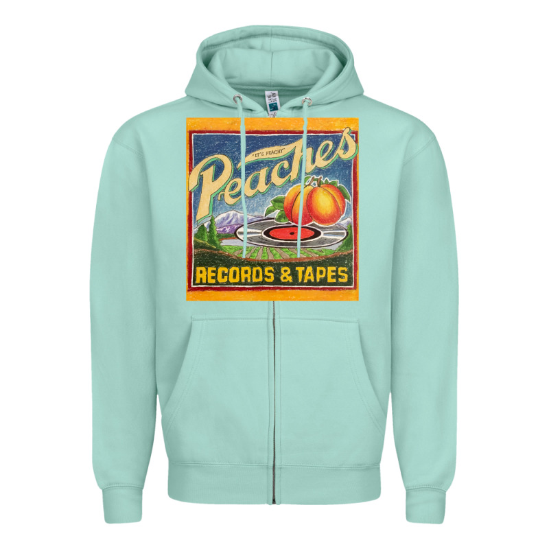 Peaches Records And Tapes Zipper Hoodie by lanVoArt | Teevron