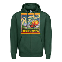 Sports Green peaches records and tapes Zipper Hoodie - lanVoArt