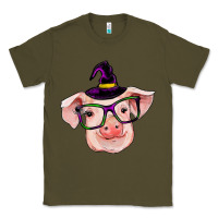 Army Green pig with halloween Classic Tee - RanaPortraitStore