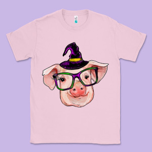 Pig With Halloween Classic Tee Designed By Ranaportraitstore