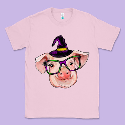 Pig With Halloween Classic Tee Designed By Ranaportraitstore