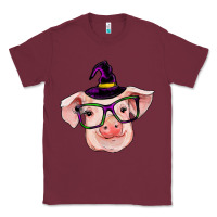 Burgundy pig with halloween Classic Tee - RanaPortraitStore