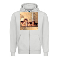Dove Grey Hot Trend Angels Raphael Cupid Cherubs Art Valentine Angel Zipper Hoodie - lanVoArt