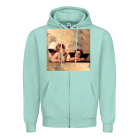 Seafoam Hot Trend Angels Raphael Cupid Cherubs Art Valentine Angel Zipper Hoodie - lanVoArt