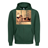 Sports Green Hot Trend Angels Raphael Cupid Cherubs Art Valentine Angel Zipper Hoodie - lanVoArt