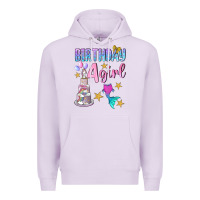 Lilac birthday girl 4 Premium Hoodie - BundleAndBundleShop