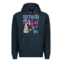 Navy birthday girl 4 Premium Hoodie - BundleAndBundleShop