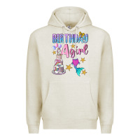 Oatmeal Heather birthday girl 4 Premium Hoodie - BundleAndBundleShop